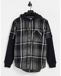 pull and bear checked overshirt