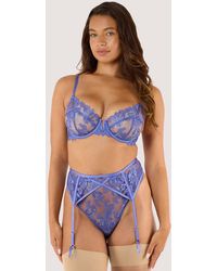 Playful Promises - Eva Space Dust Embroidery Suspender - Lyst