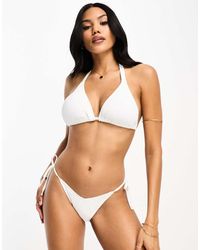 Ivory Rose - Fuller Bust Crinkle V Front Tie Side Bikini Bottom - Lyst