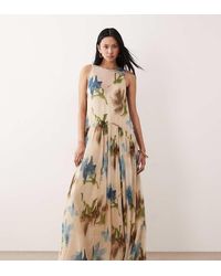 ASOS - Asos Design Tall Racer Neck Smock Maxi Dress - Lyst
