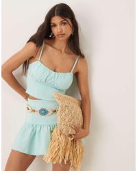 ASOS - Co-Ord Bengaline Corset Cami Top With Ruched Bust Detail - Lyst