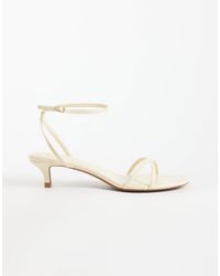 Mango - Strappy Kitten Heeled Sandal - Lyst