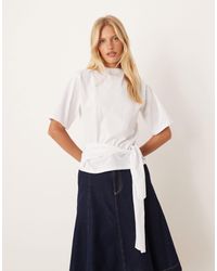 ASOS - Grown On Neck Tee With Sash Tie Detail - Lyst