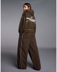 Bershka - Hooded Print Sweatshirt - Lyst