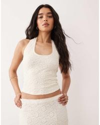 Nia - Halter Neck Lace Top - Lyst