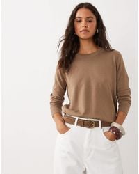 Mango - Round Neck Lightweight Jumper - Lyst