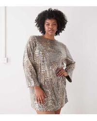 Noisy May - Open Back Sequin Mini Dress - Lyst