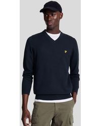 Lyle & Scott - Cotton Merino V Neck Jumper - Lyst