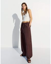 Bershka - Low-rise Wide Balloon Jeans - Lyst