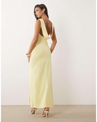 TFNC London - Crepe Slash Neck Backless Maxi Dress - Lyst