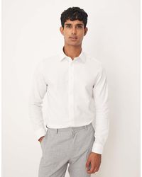 ASOS - Smart Slim Herringbone Shirt - Lyst
