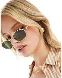 ASOS - Metal Oval Sunglasses - Lyst