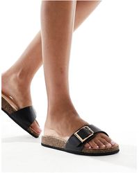 New Look - Wide Fit Buckle Strap Slip On Sandals - Lyst