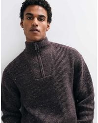 Abercrombie & Fitch - Casual Knitted 1/4 Zip Jumper - Lyst