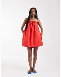 ASOS - Bandeau Trapeze Mini Dress - Lyst
