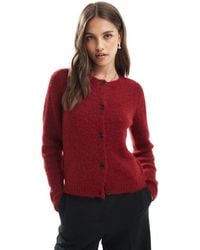 Vero Moda - Soft Fluffy Knit O-neck Cardigan - Lyst