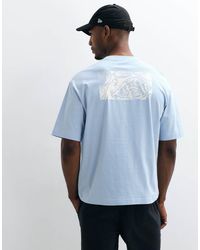 SELECTED - Heavyweight Boxy Fit T-shirt With Cream Shell Backprint - Lyst