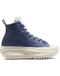 Blue Leather Converse Sneakers for Women - Up to 60% off | Lyst