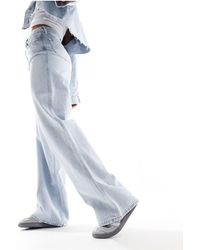 Tommy Hilfiger - Claire - jean large à taille haute - clair délavé - Lyst