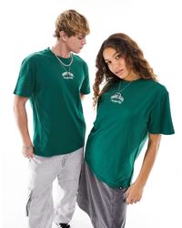 Tommy Hilfiger - T-shirt unisex regular fit stile college con logo arcuato tono su tono - Lyst