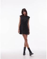 AllSaints - Tamara Embellished Mini Dress - Lyst
