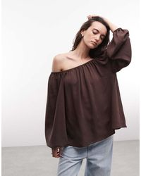 ASOS - Off Shoulder Long Sleeve Top Co-ord - Lyst