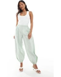 ASOS - Petite Laundered Poplin Pull On Pants With Utility Panels - Lyst