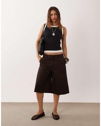 ASOS - Wide Leg Clean Bermuda Short - Lyst