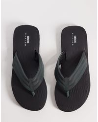 ASOS - Tongs avec bride en gros-grain - kaki - Lyst