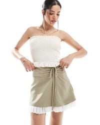 Miss Selfridge - Tailored Ruffle Hem Mini Skirt - Lyst