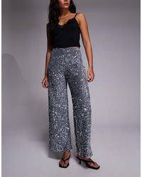River Island - Sequin Pull On Trousers - Lyst