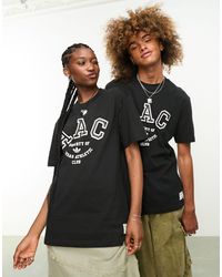 adidas Originals - Rifta aac - t-shirt nera unisex con logo grande stile college - Lyst