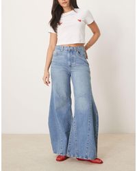 Free People - Eden baggy Wide Leg Jeans - Lyst