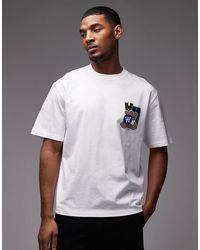 DOUBLE A by WOOD WOOD - 100% Cotton T-shirt With Sticker Logo Detail - Lyst