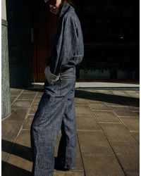 Bershka - Low-Rise Textured Boyfriend Jeans - Lyst
