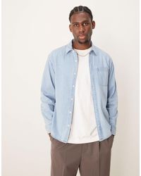 Abercrombie & Fitch - – langärmliges cropped western-jeanshemd - Lyst