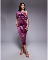 ASOS - – midikleid aus samt - Lyst
