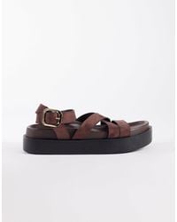 SEQWL - Strappy Flatform Sandals - Lyst