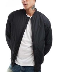 Threadbare - Giacca Bomber Impermeabile Nera - Lyst
