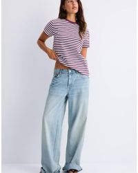 Stradivarius - B02 Basic Striped Regular Fit Soft-touch T-shirt - Lyst