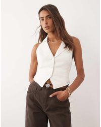 GOOD AMERICAN - Luxe Suiting Halter Neck Vest - Lyst