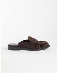 SEQWL - – cadilliac – penny-loafer-mules aus wildlederimitat - Lyst