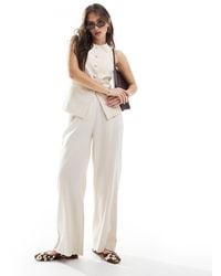New Look - Co-ord Linen Wide Leg Trousers - Lyst