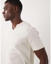 ASOS - Regular Fit T-shirt With Notch Neck - Lyst