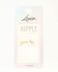 Lovisa - – brustwarzenpiercing aus vergoldetem titan mit anhänger im blütendesign mit zirkonia - Lyst
