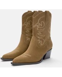 Pull&Bear - High-Heel Cowboy Ankle Boots - Lyst