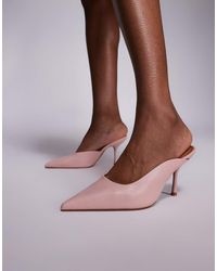 River Island - Scarpe Décolleté Con Tacco Chiaro - Lyst