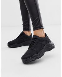 chunky sneakers women black