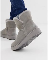 UGG Серые Классические Укороченные Ботинки С Манжетами -серый