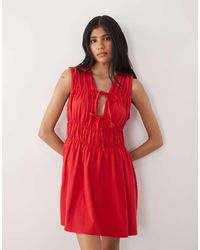 ASOS - Shir Tie Front Mini Dress - Lyst
